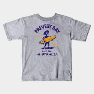 Prevelly Bay Funny Surf Silhouette Kids T-Shirt